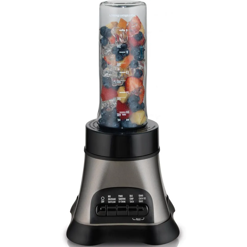 Wave Crusher® Blender with 40oz Glass Jar & Blend-in Travel Jar, Gray