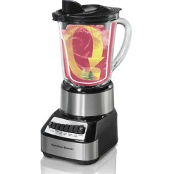Wave Crusher® Multi-Function Blender with Mess-free 40oz Glass Jar, 700W Black & Stainless