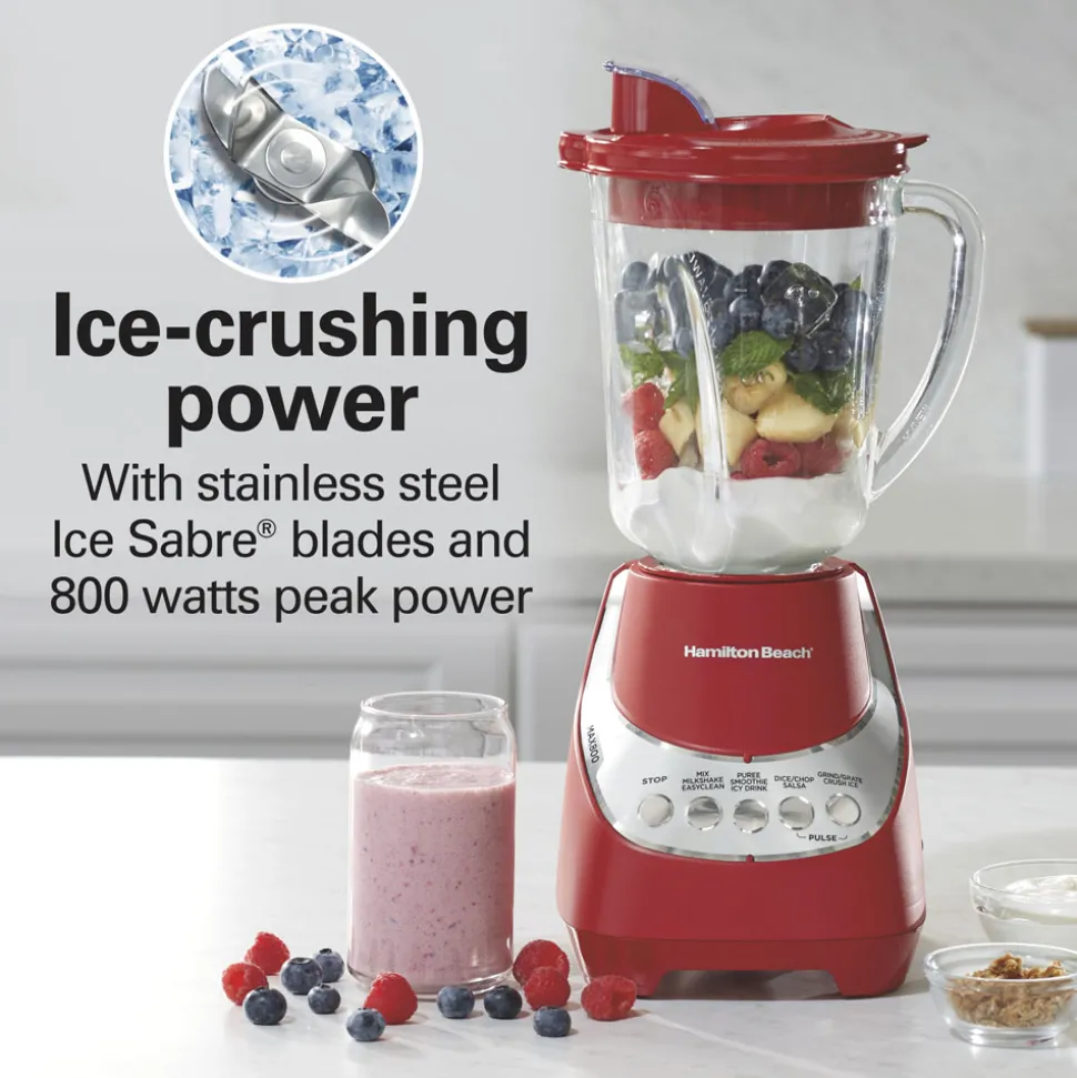 Wave~Action® Quiet Blender, Red