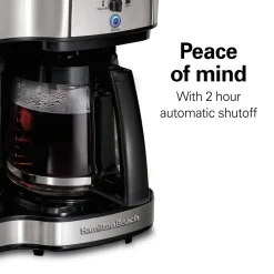 2-Way Coffee Maker, Single-Serve &12 Cup Carafe, Stainless