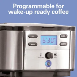 2-Way Coffee Maker, Single-Serve &12 Cup Carafe, Stainless