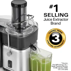 Whole Fruit Juice Extractor, Silver